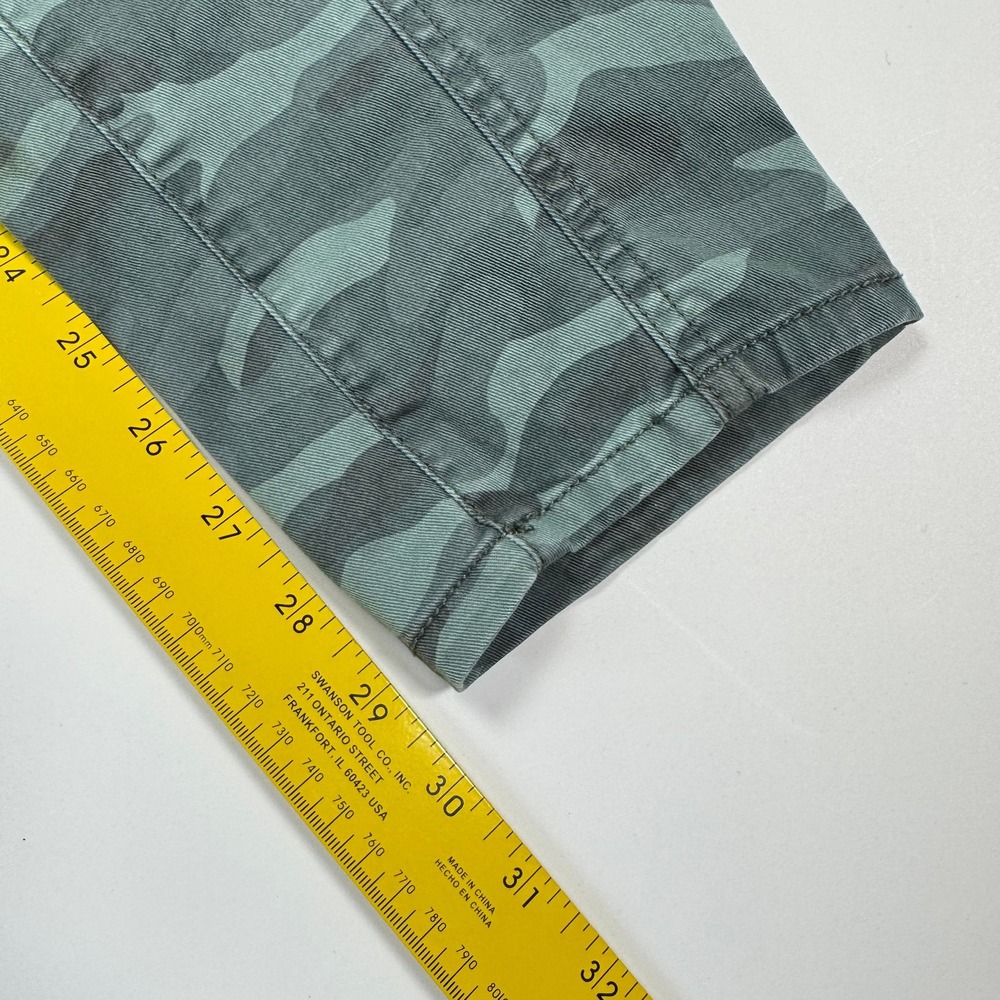 American Eagle Camo Skinny Pants Womens 6 Green Stretch Patch Pockets Military - Picture 6 of 14
